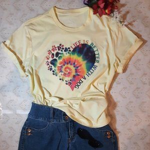 New -Large Unisex, George Brand, color Light Yellow-Bleached SublimationTee